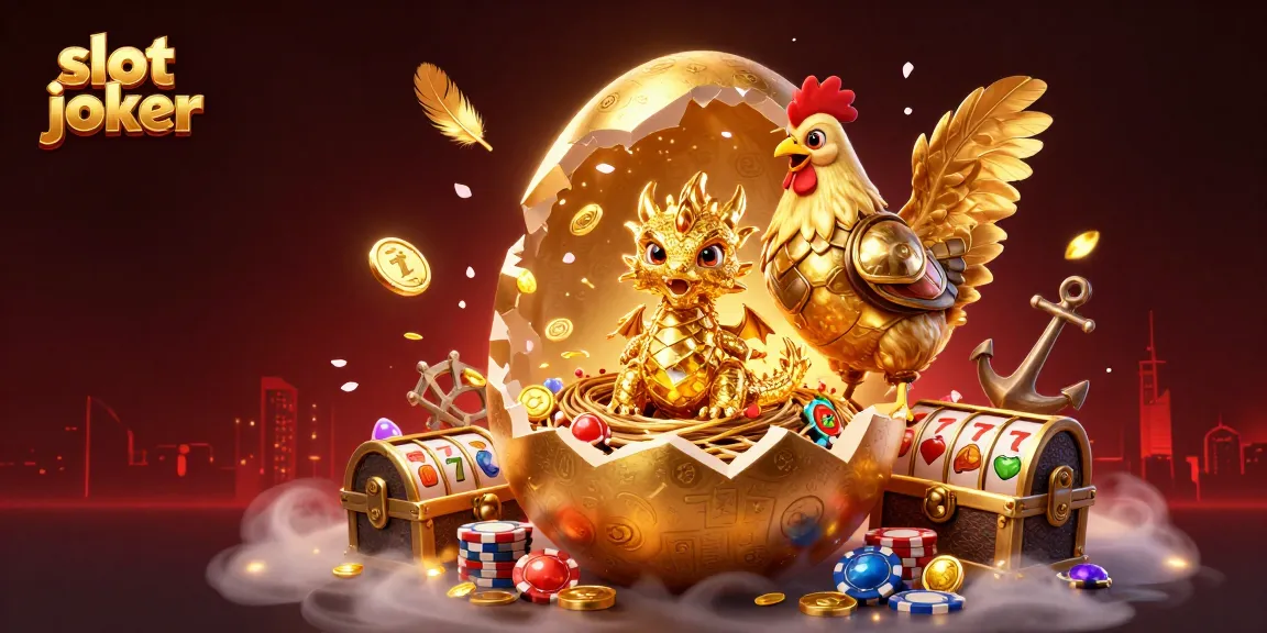 Experience thrilling wins with slot joker in this dynamic 3D casino illustration filled with excitement.
