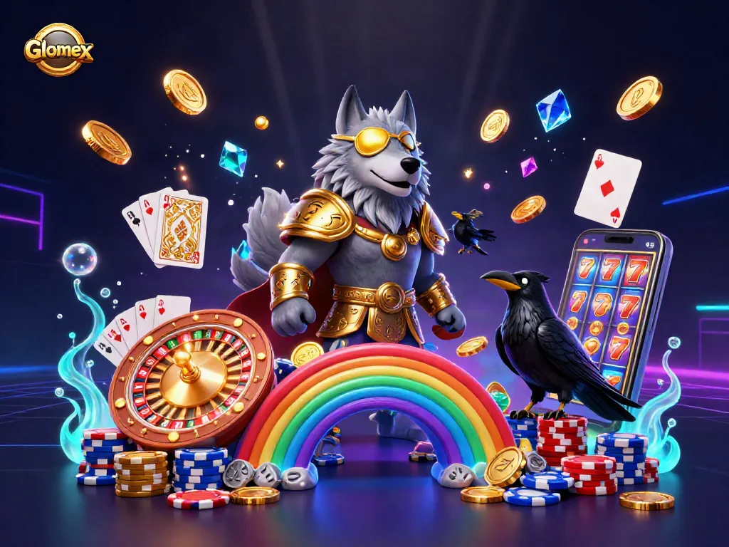 Experience Glomex's thrilling casino adventure with Odin, ravens, and a cascade of golden coins.