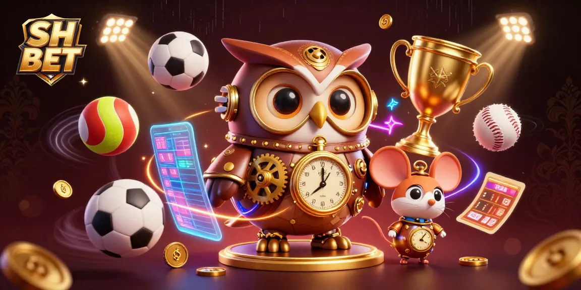 Engage in thrilling gameplay at SH BET, showcasing vibrant 3D casino elements with unique characters.