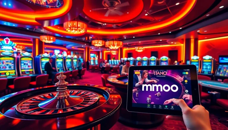 Experience thrilling gameplay at the mmoo casino with vibrant tables and eager players.