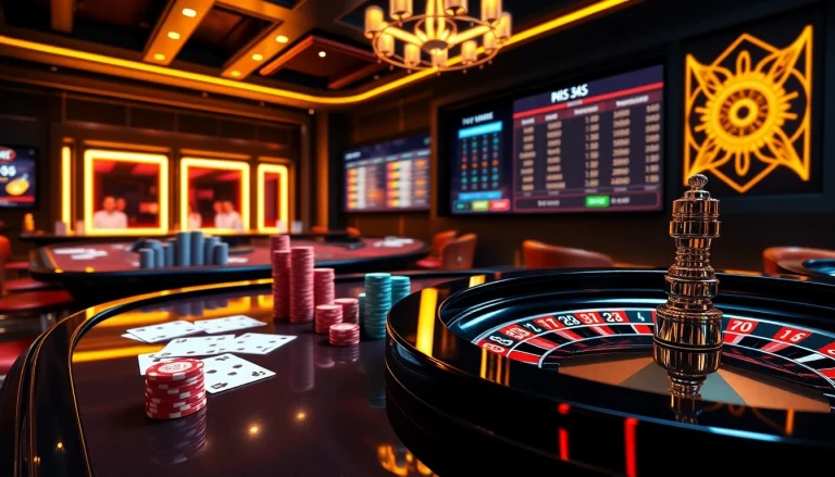 Experience the excitement of game BL555 with vibrant casino tables and engaging online gambling visuals.