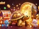 Spin the mb88slot giant golden tortoise with exciting slot game elements in a rich casino scene.