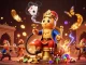 KJC offers an engaging poker experience with unique themed characters in a vibrant online casino setting.