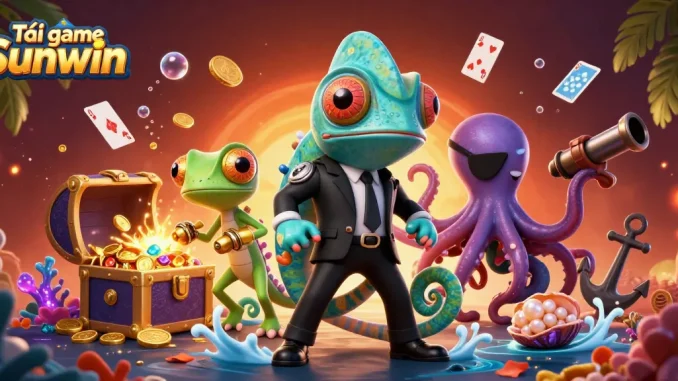 Spin the reels and activate vibrant adventures with Tải game Sunwin showcasing exciting casino elements and dazzling characters.