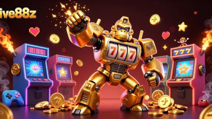 Engage with five88z's exciting slot action in a vibrant, dynamic 3D illustration.