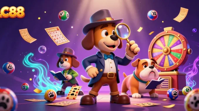 Experience the thrill of LC88 as the detective uncovers gambling treasures among exciting game elements.