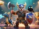Engage with 88vbet's dynamic casino scene with Viking warrior, dragon, and sports elements.