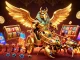 Experience the thrilling world of PG88 with a vibrant 3D illustration of a golden scarab beetle, slot games, and cryptocurrency elements.