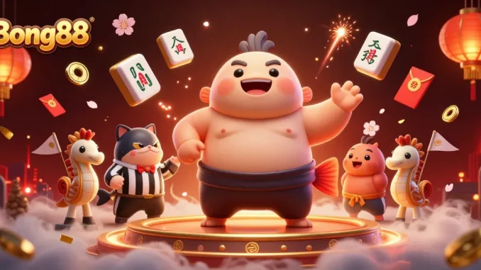 Bong88 immersive casino scene featuring a vibrant underwater ring with characters and festive elements.