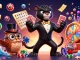 Engage with agen judi bola while a black panther deals cards, an owl holds chips, and a lucky mouse watches.
